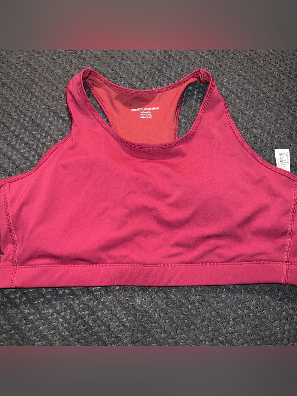 Amazon Essentials burgundy Racerback Sports Bra